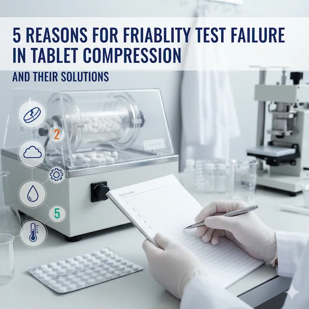 Friability test failure during tablet compression 